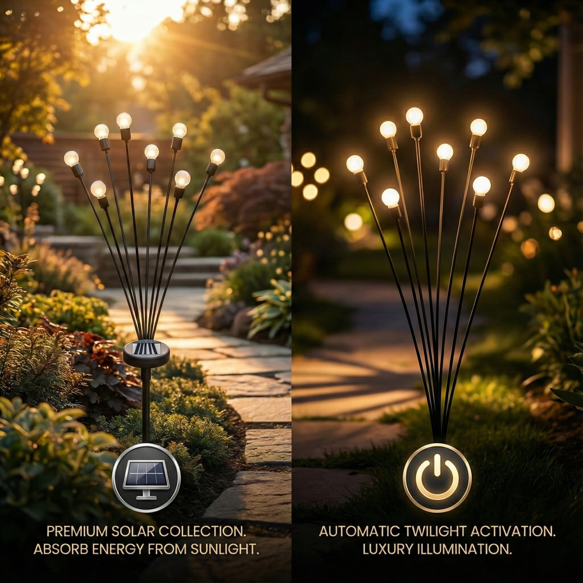 Solar Firefly Garden Lights – Wireless LED Pathway & Patio Lighting