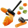 Vegetable Spiral Cutter with Stainless Steel Blade for Garnishes