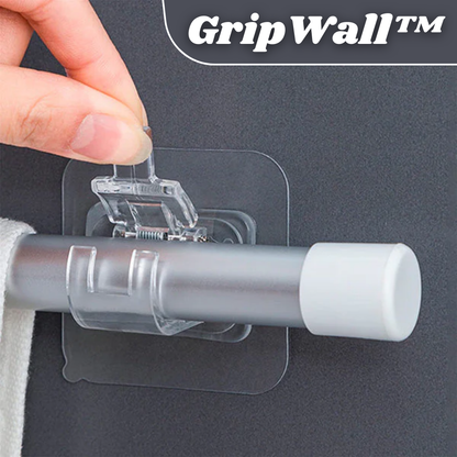 GripWall – Self-Adhesive Rod Hook Clip for Perfect Wall Organization [10 + 10 Free]