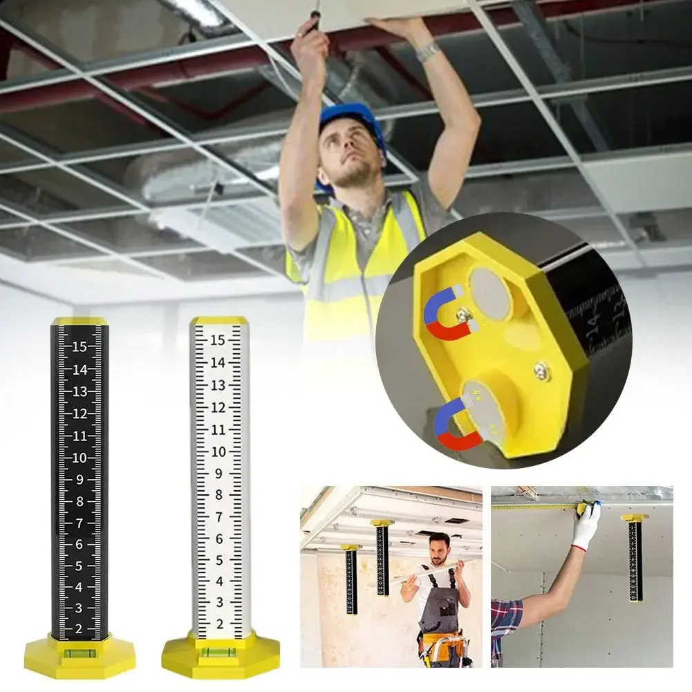 LaserMeasure™ – Precision Height Measuring Rod with Magnetic Base and Built-In Levels [50% Off]