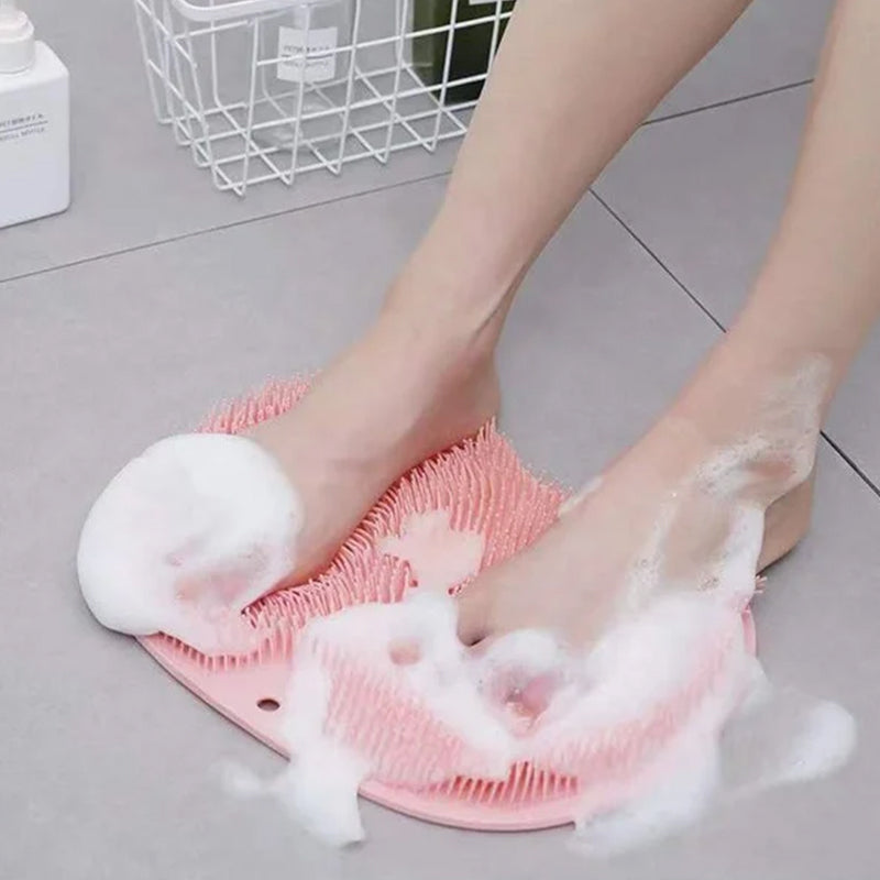 Silicone Foot Scrubber Mat with Suction Cups for Shower