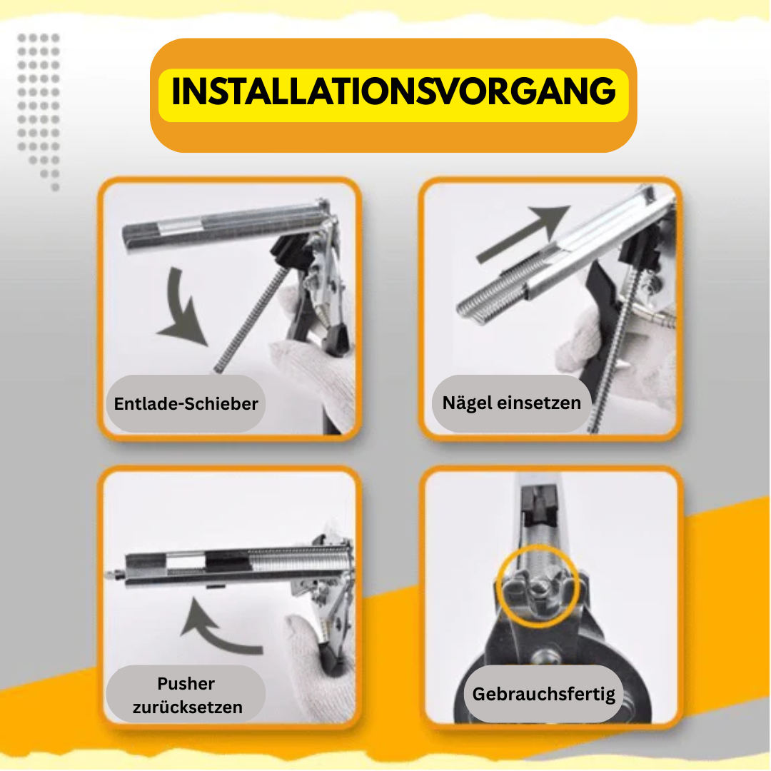 Nail Ring Pliers for Cage Assembly with 600 Clips – 65Mn Steel