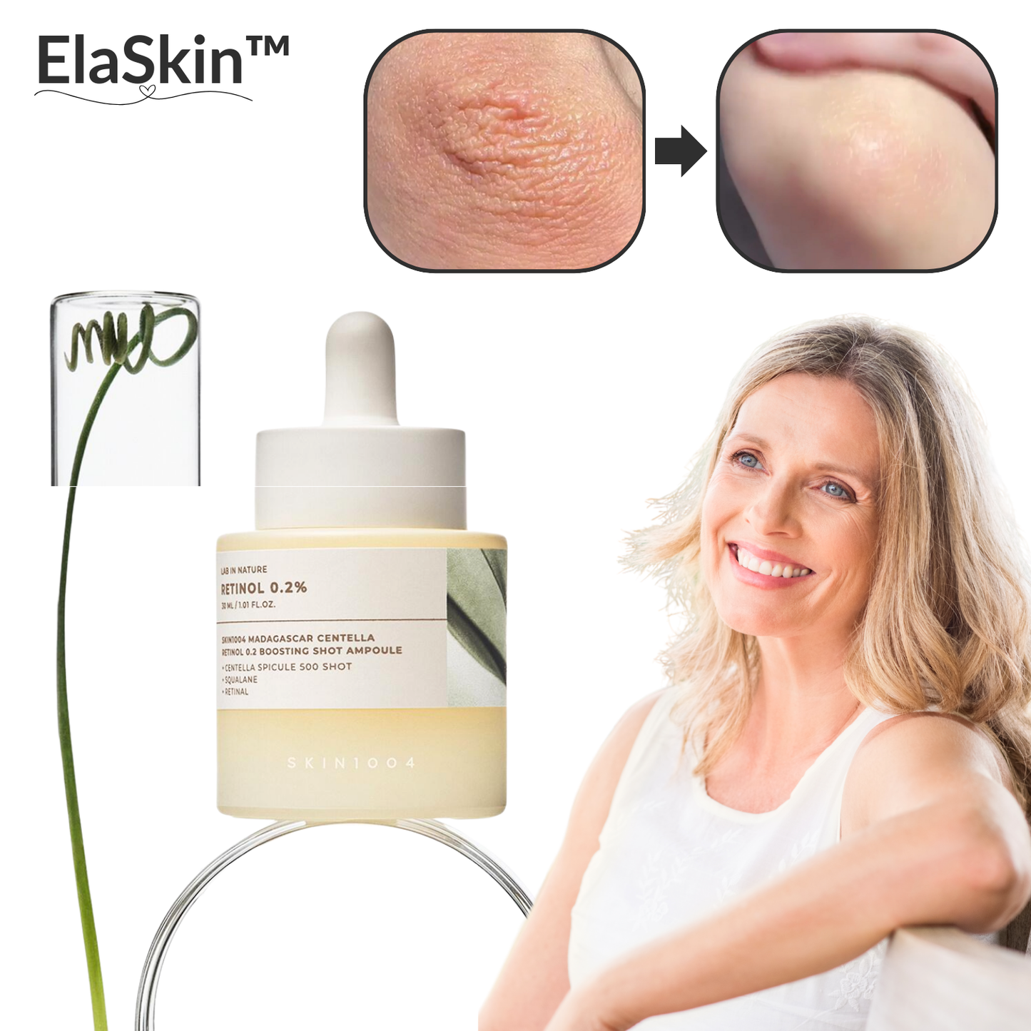 ElaSkin™ – Centella-Retinol-Boosting-Ampoule 30ml for Intensive and Regenerative Skincare [50% Discount]