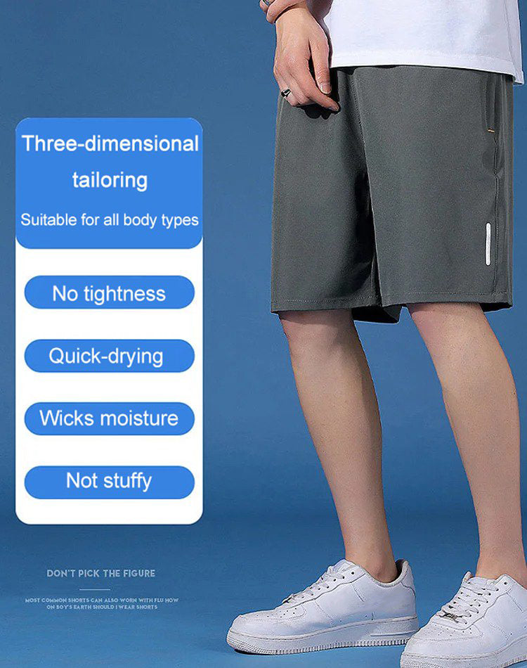 Unisex Ice Silk Stretch Shorts – Cooling Breathable Summer Shorts