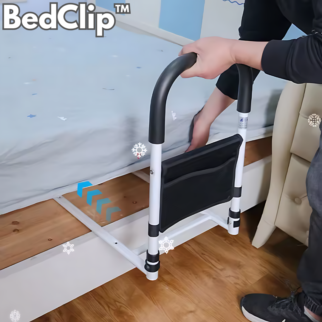 Bed Rail Assist Handle with Height Adjustment and Storage Bag