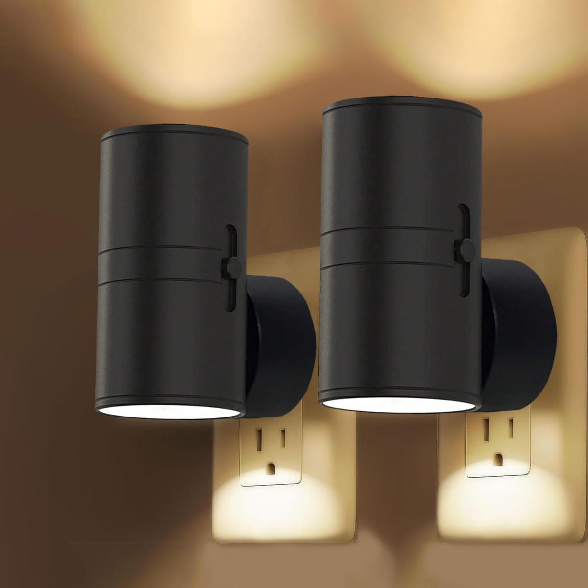 Dimmable LED Plug-In Night Light with Warm White Glow