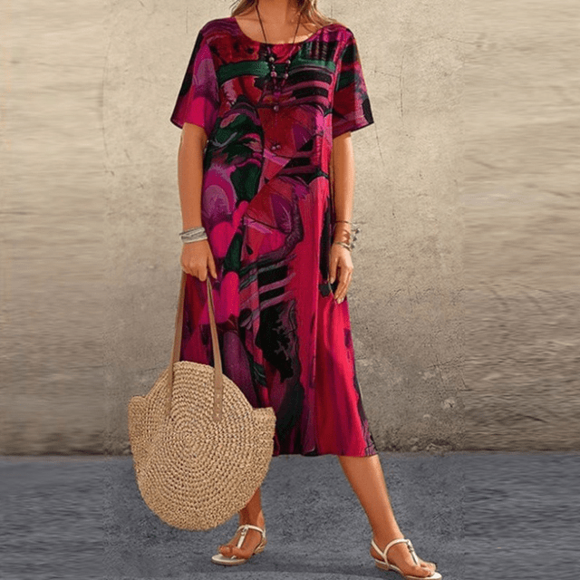 Hanna | Women’s Printed Midi Dress