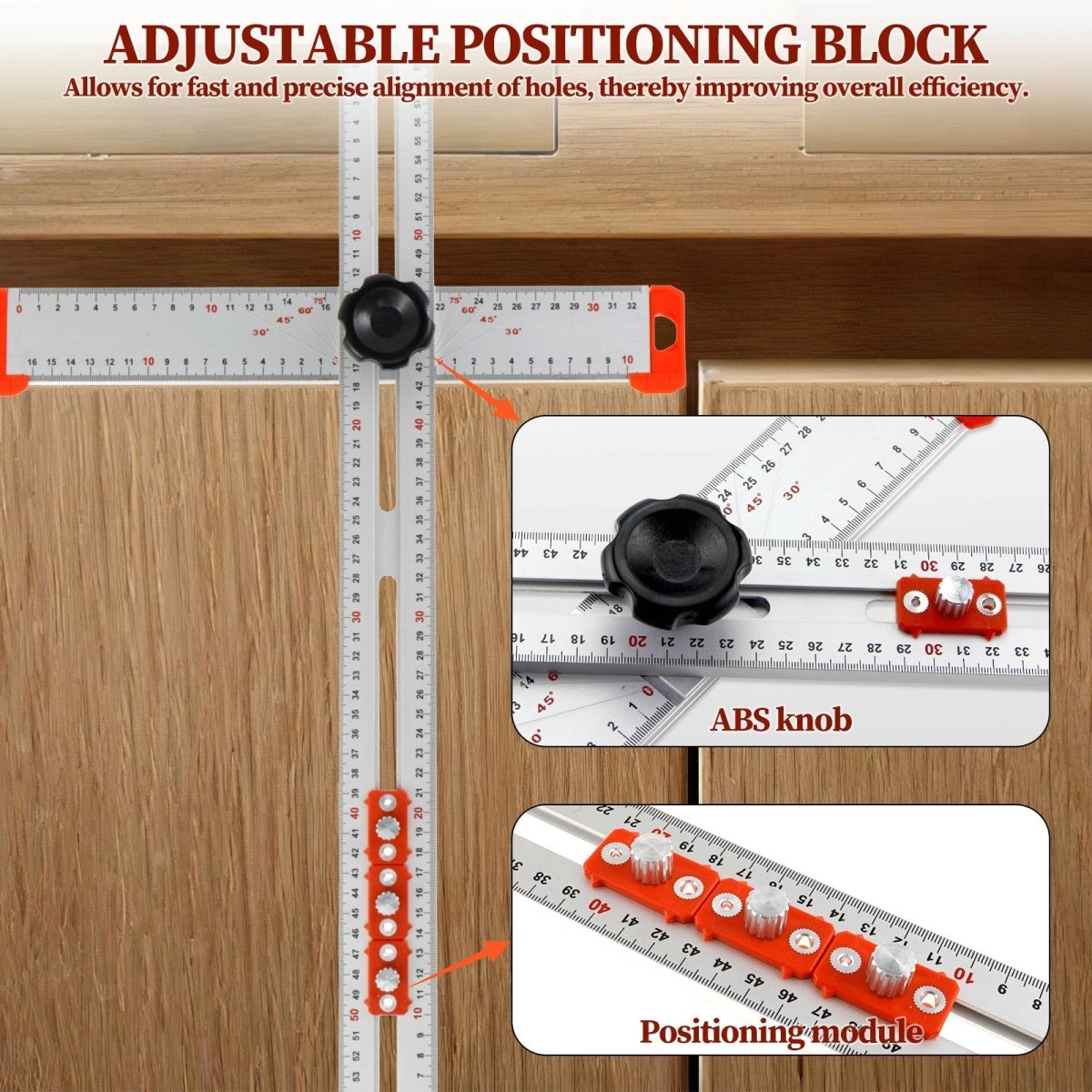 Precision Angle Measuring Ruler for Woodworking & DIY Projects
