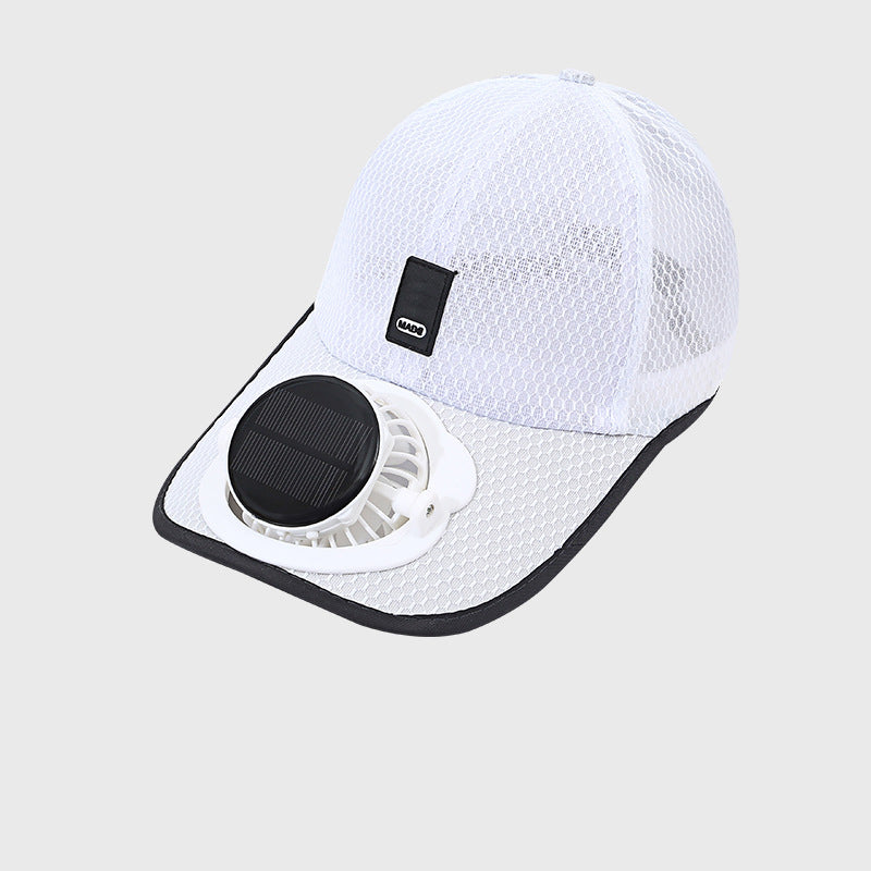 Solar Fan Hat with UPF50+ UV Protection & Rechargeable Battery