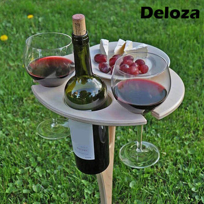 WineTable™ Portable Foldable Wine Picnic Table [50% Off]