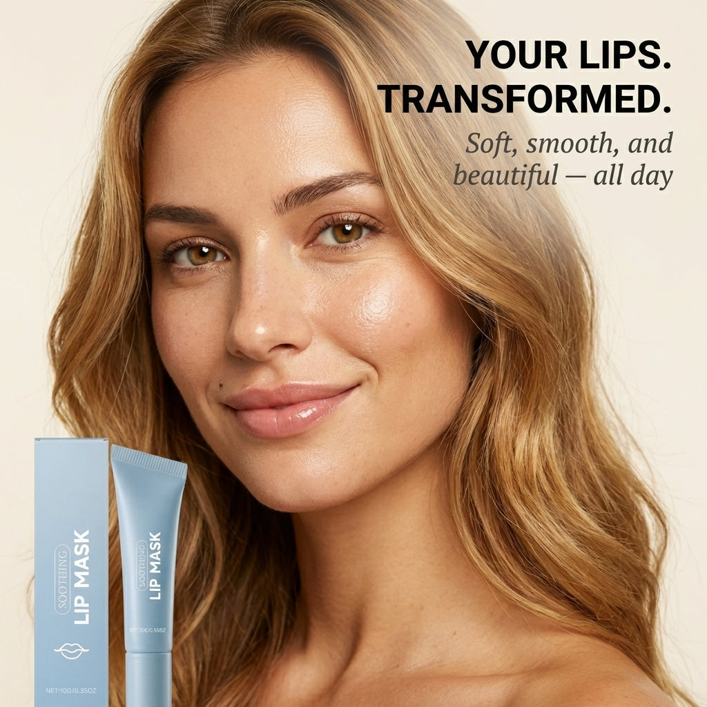 Cooling Lip Mask with Beeswax & Vitamin E for Soft Hydrated Lips