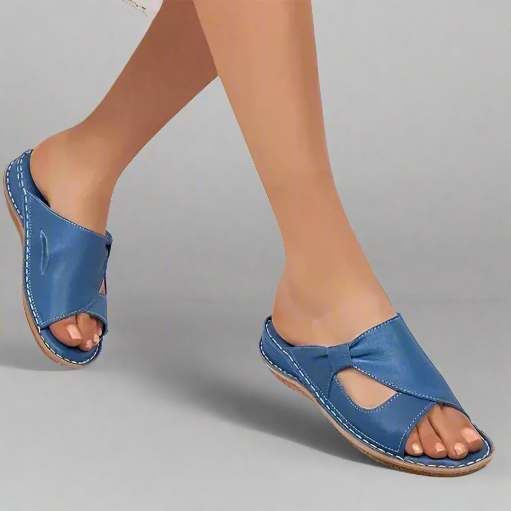 Elara | Women’s Supportive Open-Toe Slide Sandals