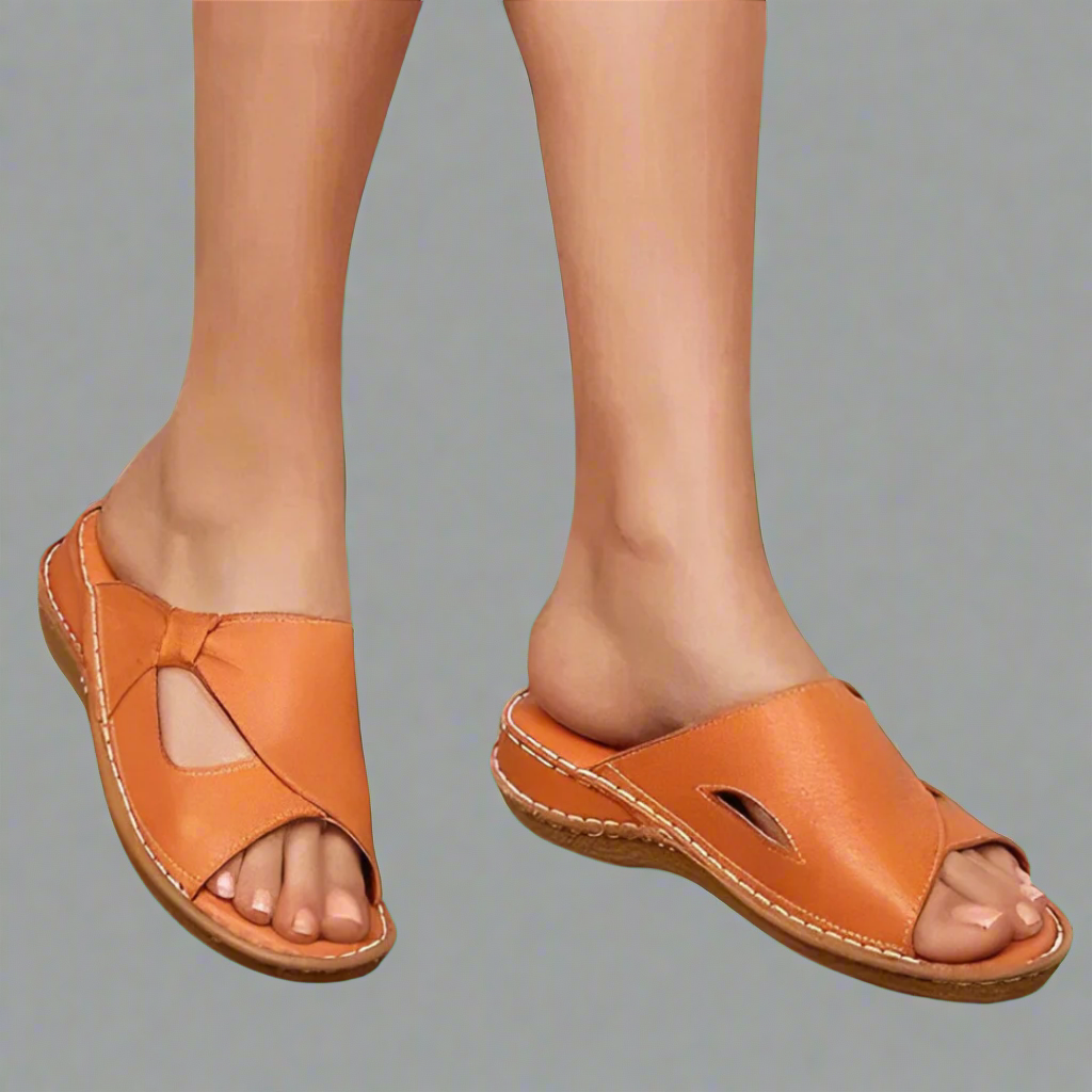 Elara | Women’s Supportive Open-Toe Slide Sandals