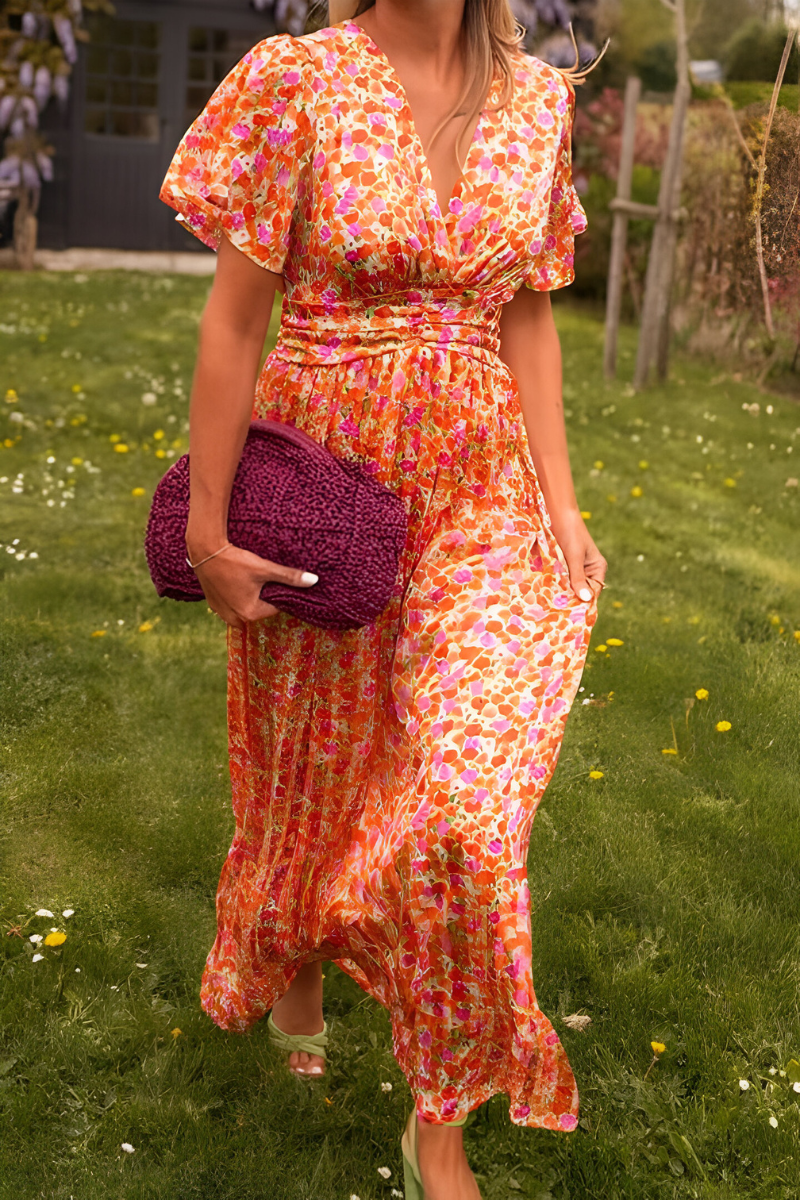 Floral Wrap Maxi Dress