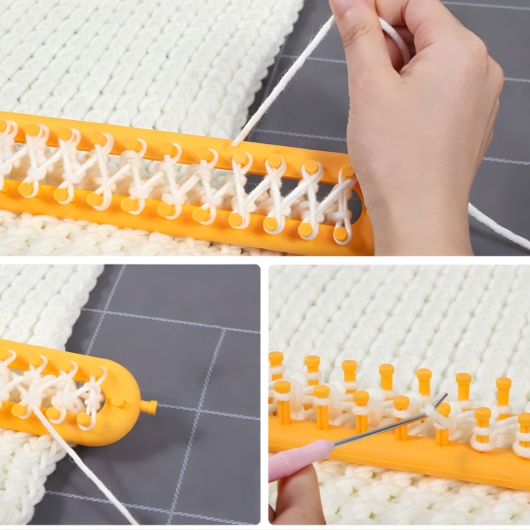 KnitEase– Loom Knitting Set for Creative and Easy Knitting Projects at Home [50% Off]