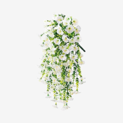 BloomCascade™ – Artificial Hanging Flower Bouquet for Balcony & Garden Decor, Low Maintenance [50% Off]