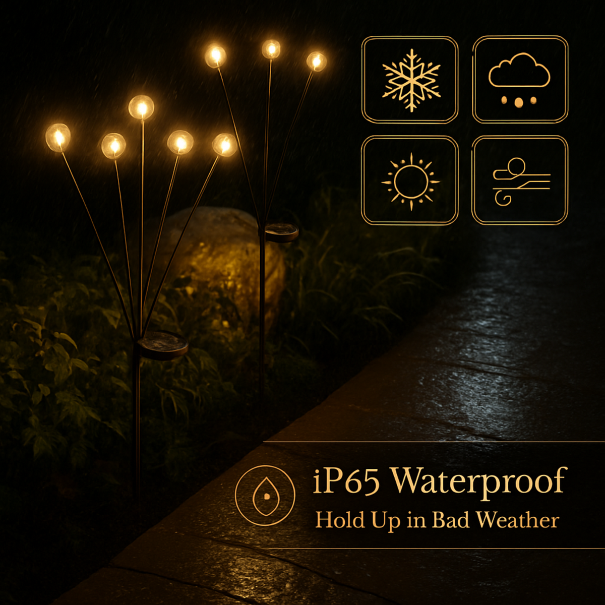 Solar Firefly Garden Lights – Wireless LED Pathway & Patio Lighting