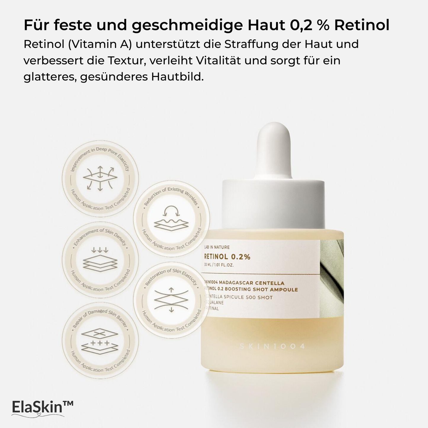 ElaSkin™ – Centella-Retinol-Boosting-Ampoule 30ml for Intensive and Regenerative Skincare [50% Discount]