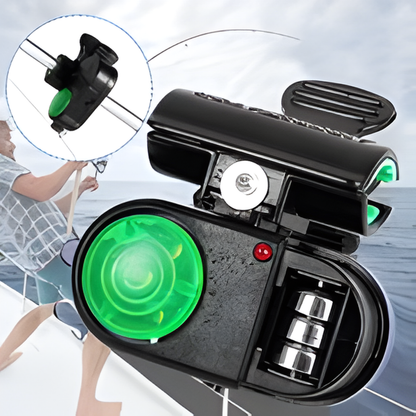 FishPulse™ – Fish Bite Alarm Light for Visual and Acoustic Bite Detection While Fishing [1 + 1 Free]