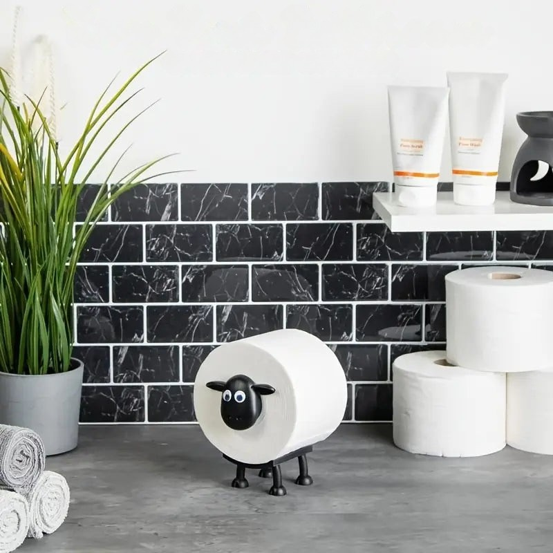Sheep Shaped Decorative Roll Holder – Freestanding Toilet Paper Stand