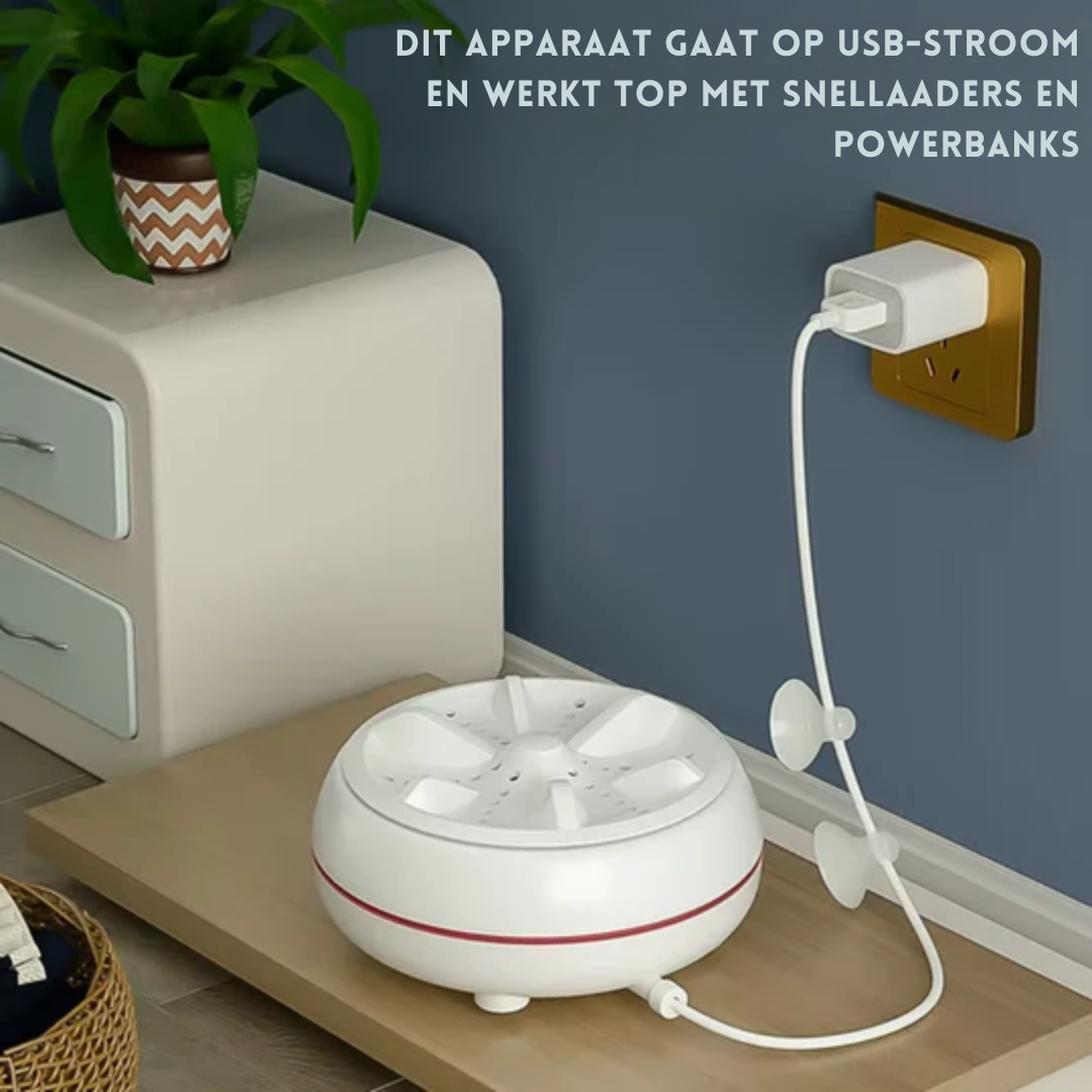 Portable Ultrasonic Mini Washing Machine with USB Power
