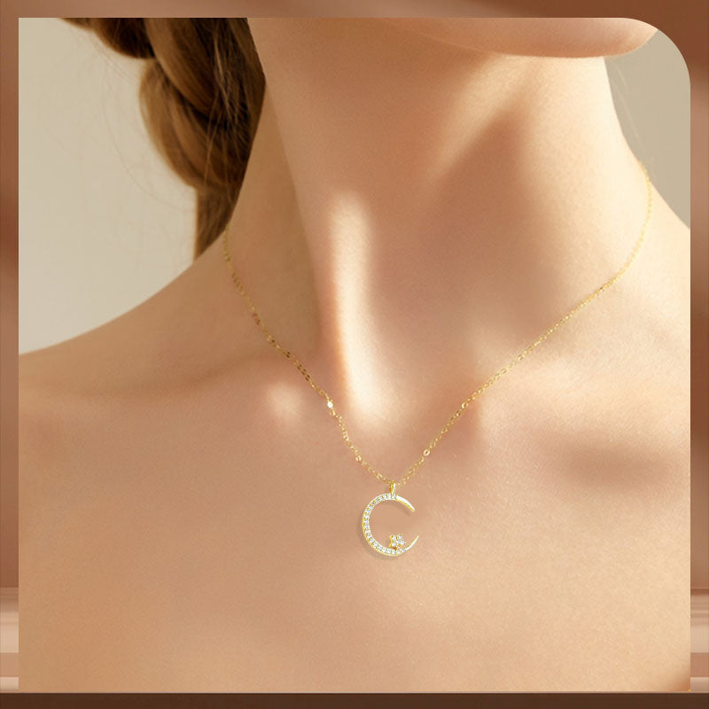 Elegant Moon and Stars Jewellery with Sparkling Light Effect