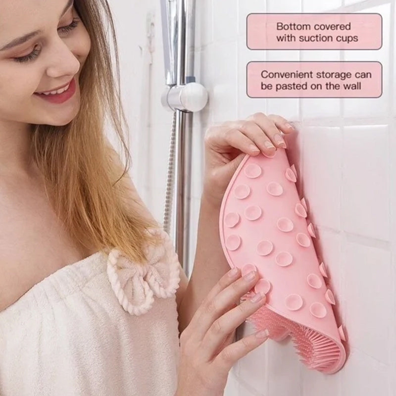 Silicone Foot Scrubber Mat with Suction Cups for Shower