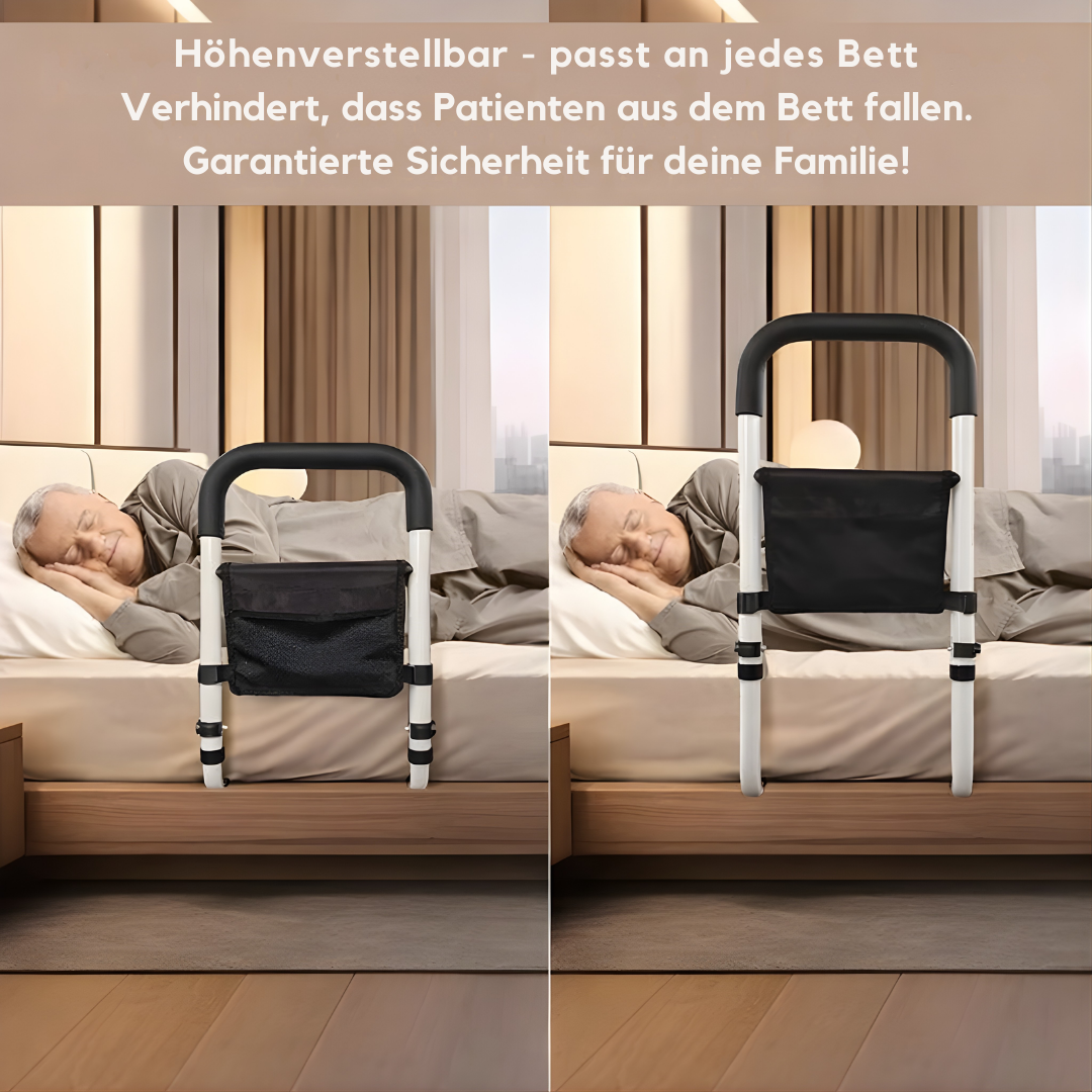 Bed Rail Assist Handle with Height Adjustment and Storage Bag