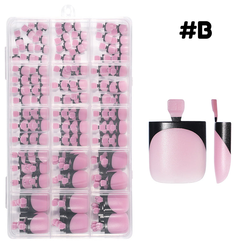 Reusable Press-On Toenails with Gel Base for At-Home Pedicure