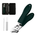 Stainless Steel Angled Nail Clipper Set with Splash Guard