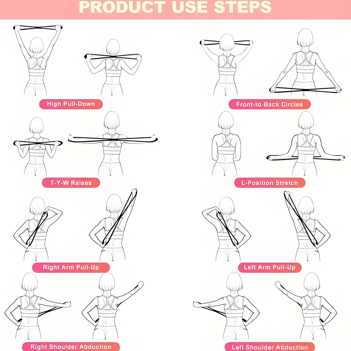 Silicone Double Loop Resistance Band for Upper Body Training