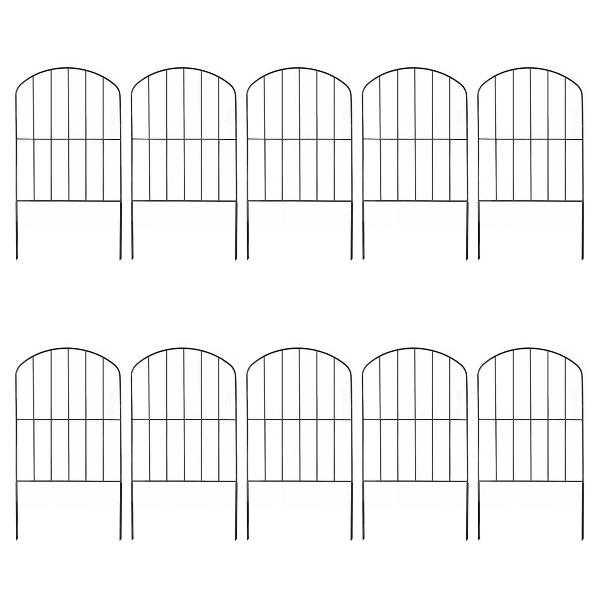 Decorative Stainless Steel Garden Fence for Bed Edging – 10 Panels