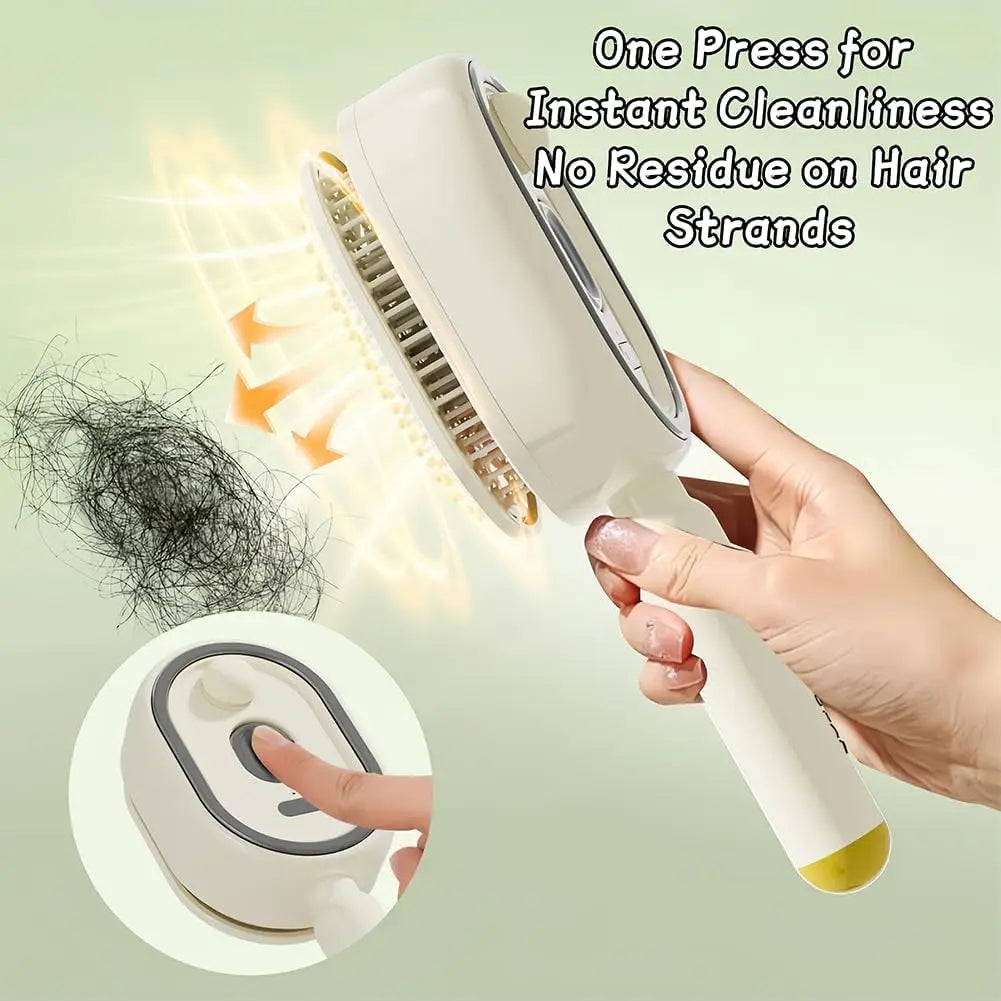 Electric Detangling Brush with Spray Function for All Hair Types