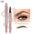 Waterproof Micro Fork Eyebrow Pencil with 4-Point Tip