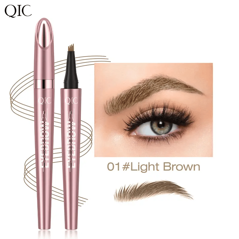 Waterproof Micro Fork Eyebrow Pencil with 4-Point Tip