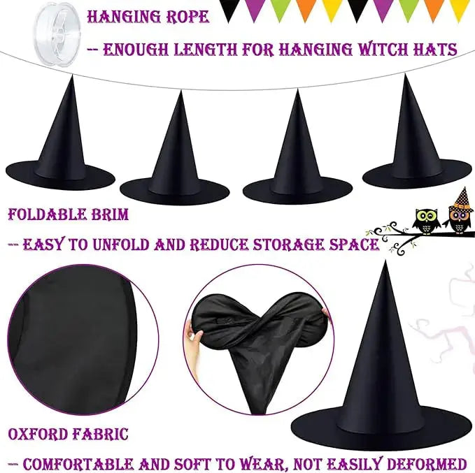 Hexenhüte™ – Unforgettable Spooky Atmosphere for Halloween & Party [6 + 6 Free]