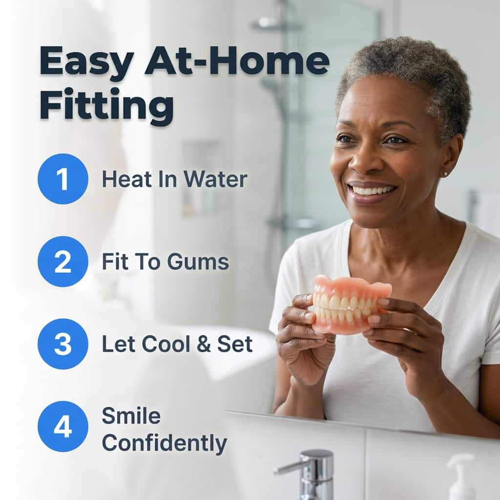 CustomDenture – Naturally Beautiful Teeth Without Adhesive – 50% Off