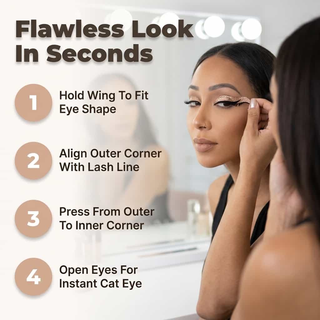 Reusable Eyeliner Stickers – Waterproof Instant Wing for All Eye Shapes