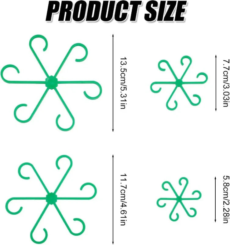 Plant Support Clips for Stems and Vines – 4 Sizes Set