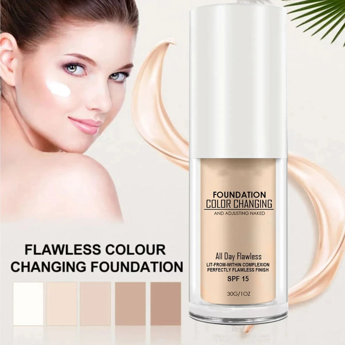 Color-Adapting Foundation with SPF15 for Natural Radiant Coverage