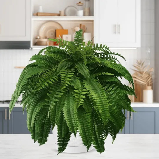 GreenGlow™ – Realistic Artificial Boston Fern for Decorative Green Interior Design [50% Off]