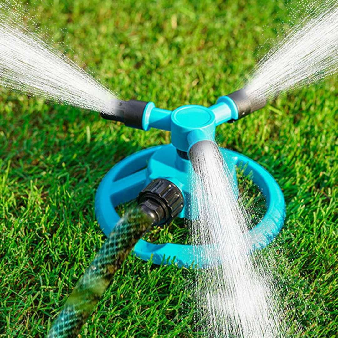 360° Rotating Garden Sprinkler with Adjustable Pressure Control