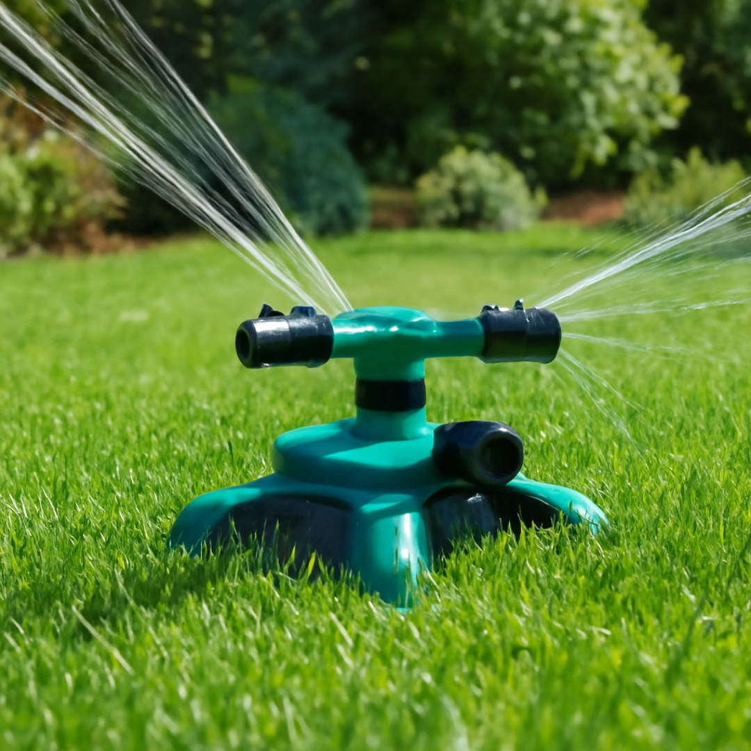 360° Rotating Garden Sprinkler with Adjustable Pressure Control