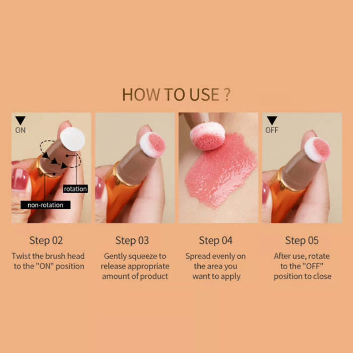 Double-Sided Contour and Blush Stick with Built-In Applicator