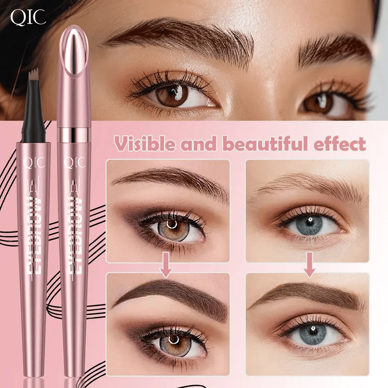 Waterproof Micro Fork Eyebrow Pencil with 4-Point Tip