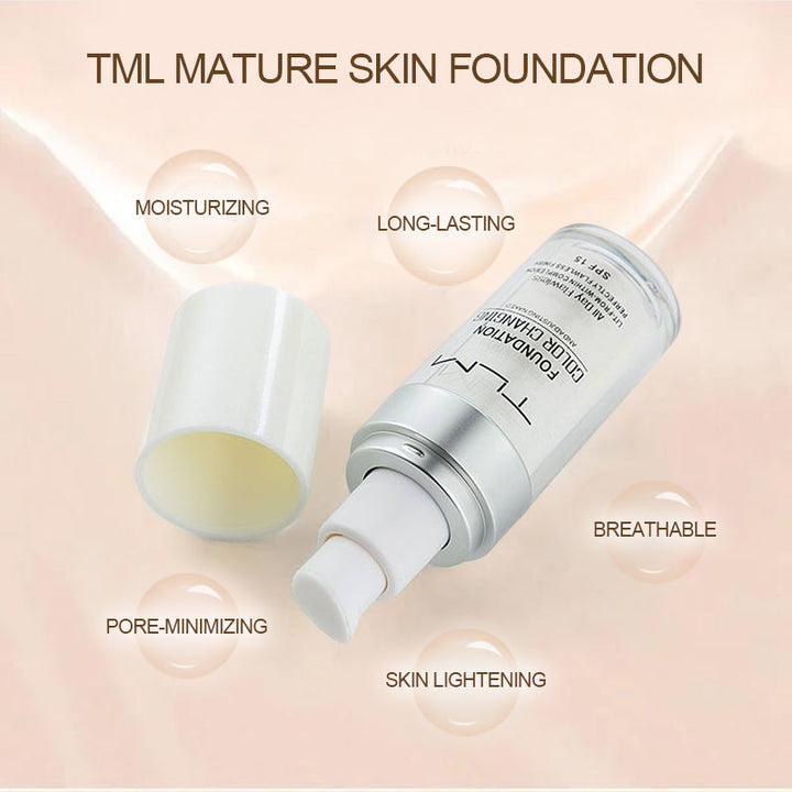 Color-Adapting Foundation with Sun Protection for All Skin Tones