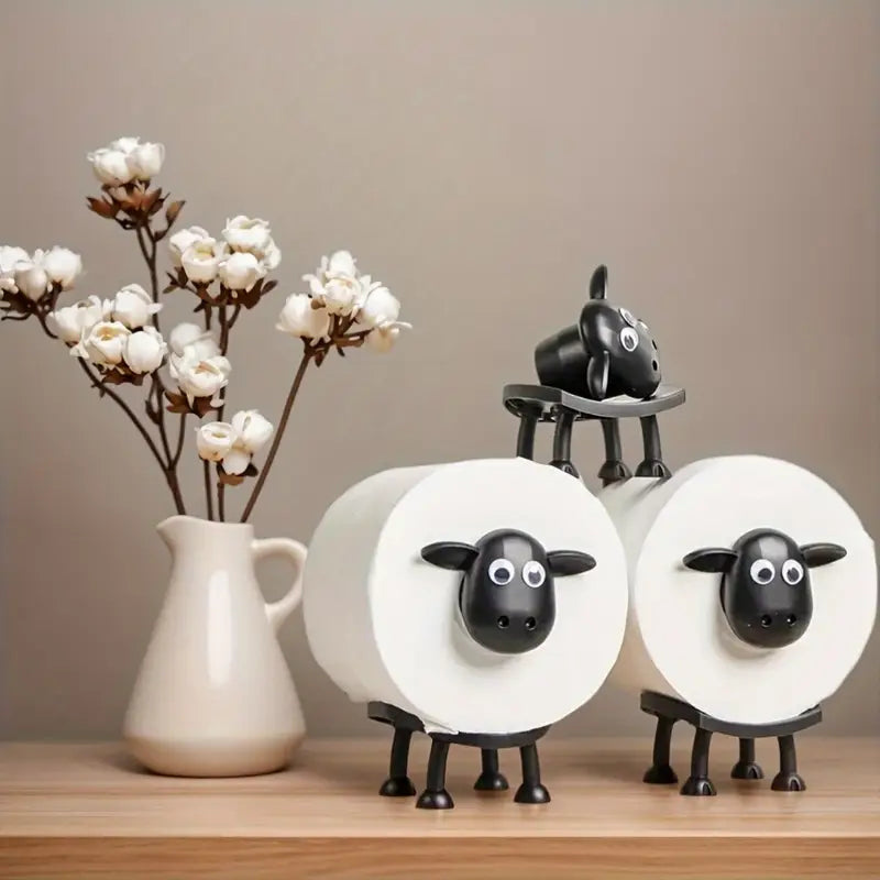 Sheep Shaped Decorative Roll Holder – Freestanding Toilet Paper Stand