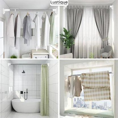 FlexRod™ – Universal Telescopic Tension Rod Without Drilling for Bathroom and Kitchen [50% Off]