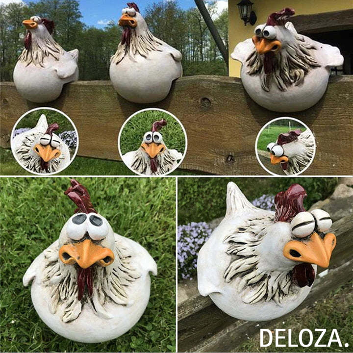 HappyChicken™ Resin Garden Chicken Ornament — 50% Off