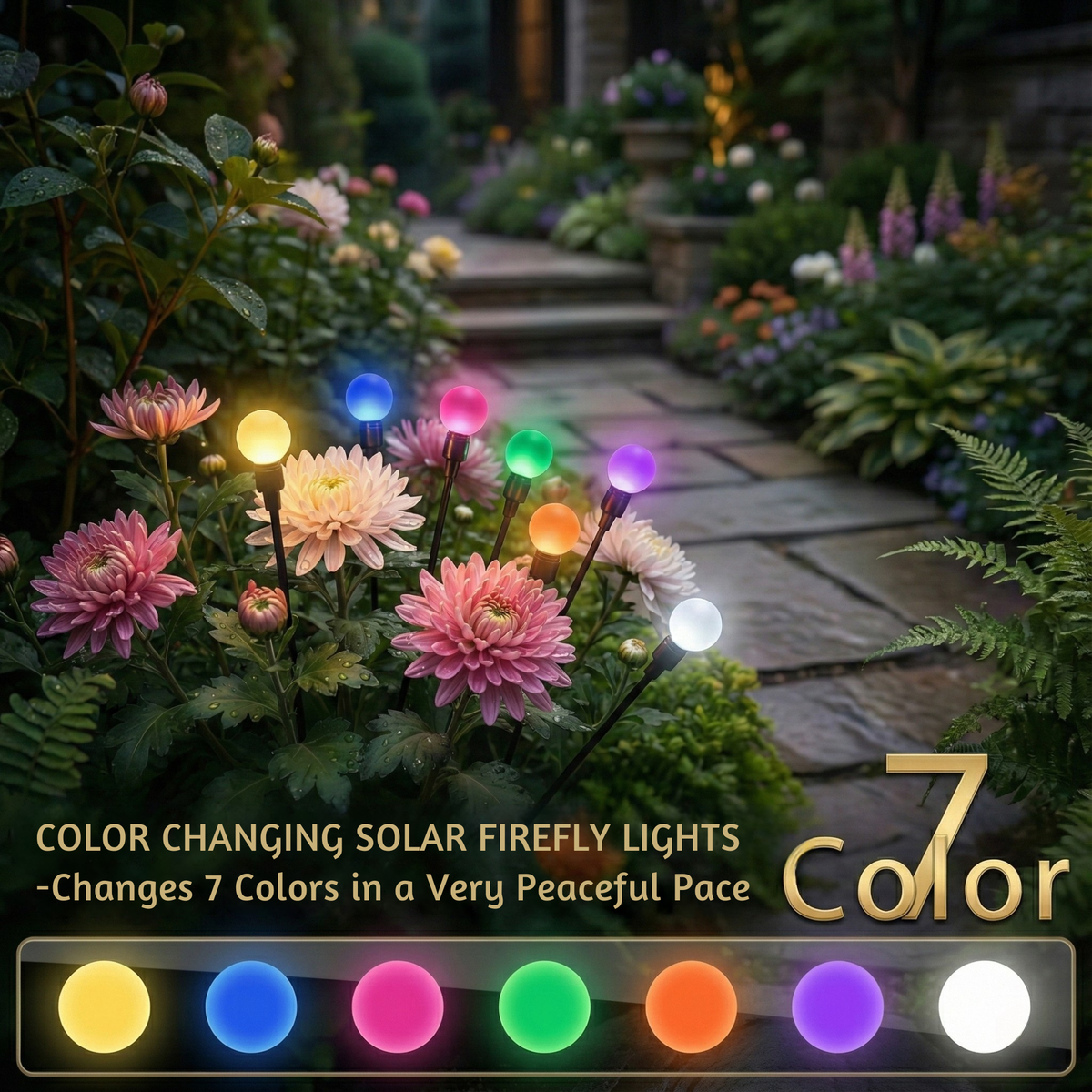 Solar Firefly Garden Lights – Wireless LED Pathway & Patio Lighting